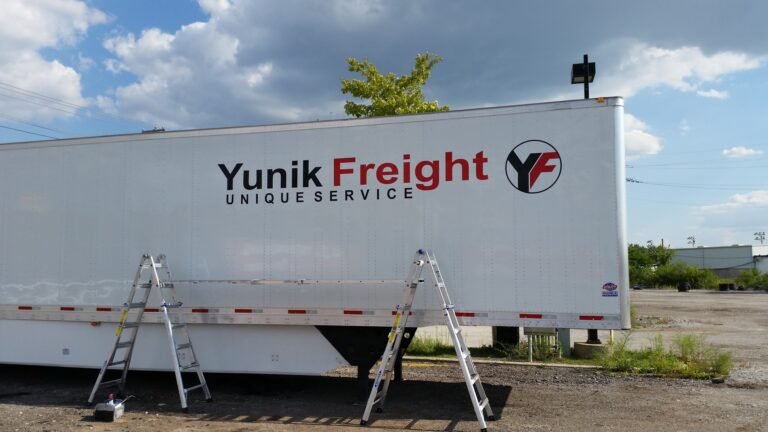 Yunik Freight trailer fully labeled Buffalo Grove, Illinois