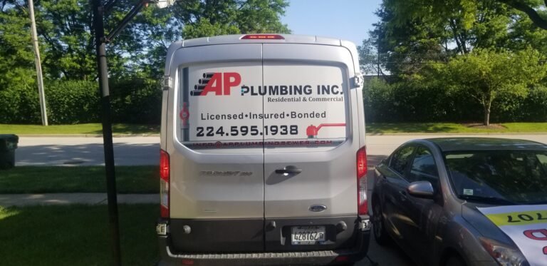 AJP Plumbing Inc. rear van graphics Elk Grove Village, Illinois