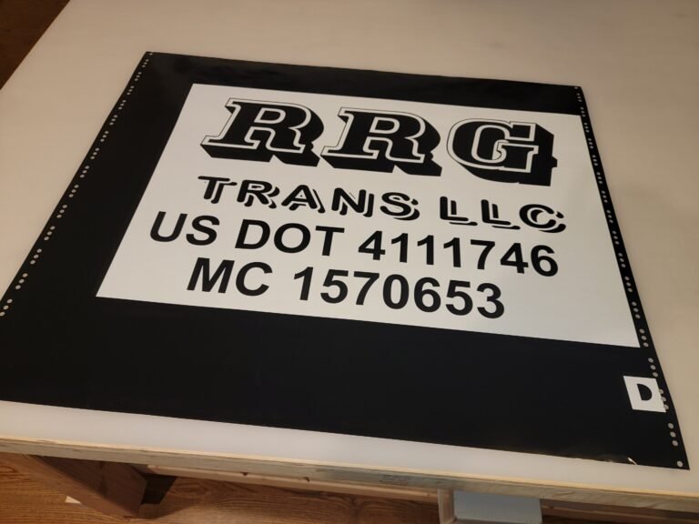 US DOT / MC decals for RRG Trans LLC Elburn, Indiana