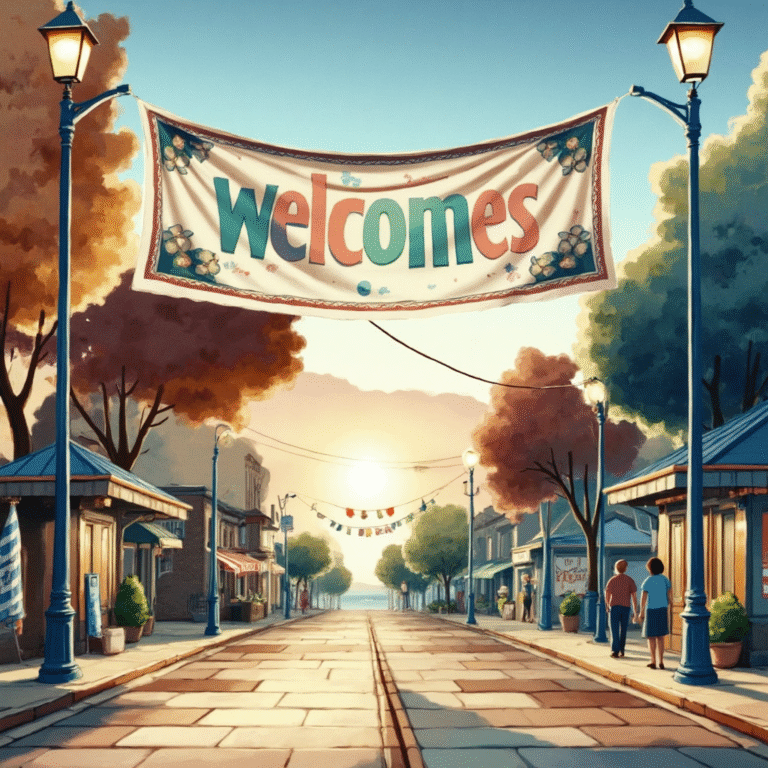 outdoor banners, street, banner on lantern